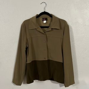 T&K Originals Blazer, Size 12. Blazer is 2 shades of green, very soft.
